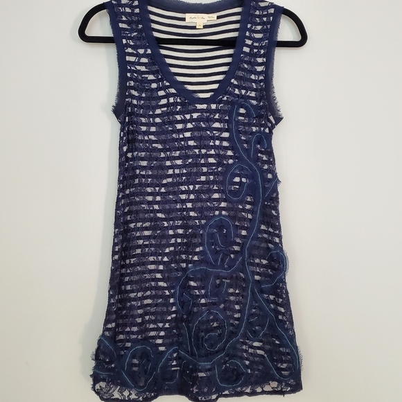 Anthropologie Meadow Rue Lace Overlay Tank - Picture 3 of 12
